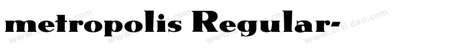 metropolis Regular字体转换